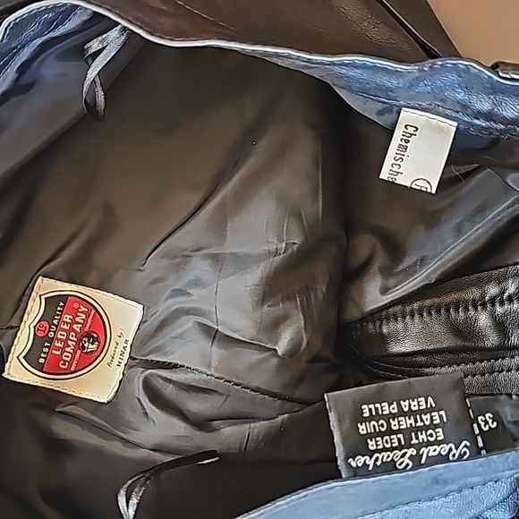 Vintage Leder Company high quality genuine leather pants from Germany 90s 33x29 - Picture 12 of 13